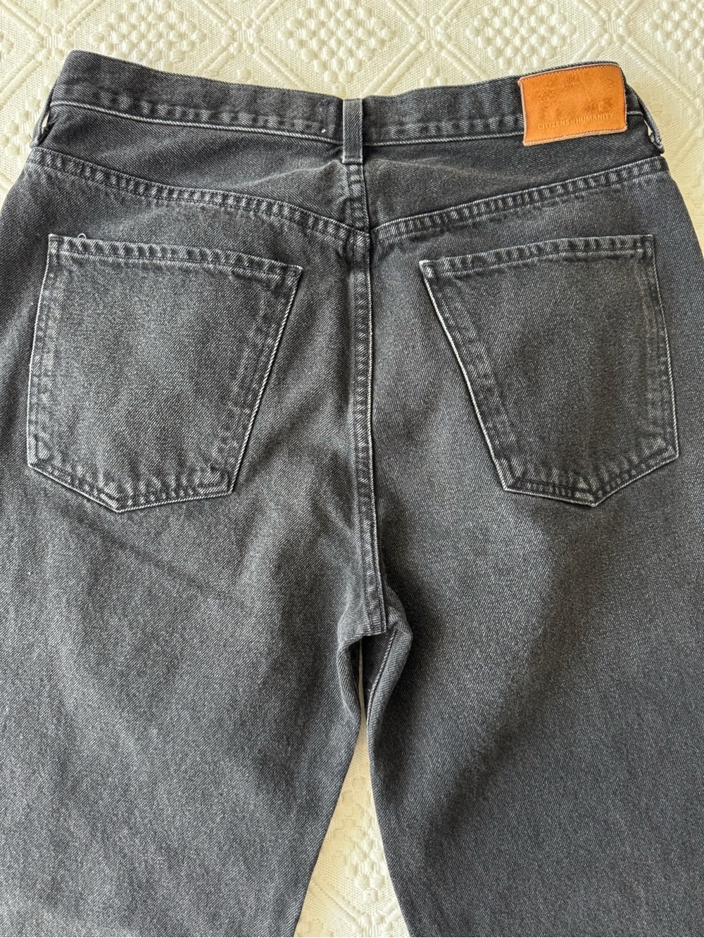 Citizen of Humanity Elle V-Front Black Jeans Nightfall Button Fly size 30 - Picture 9 of 13